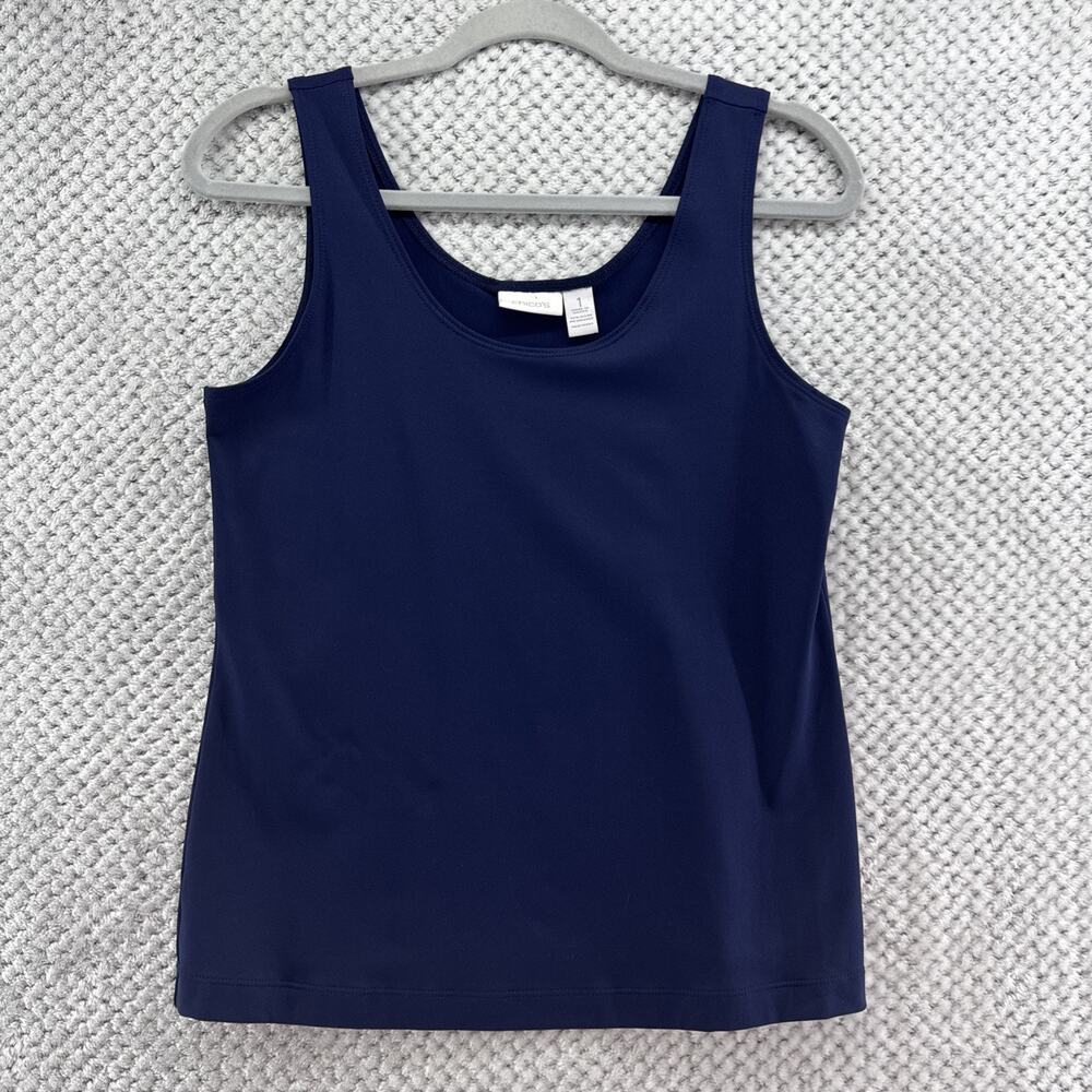 Chicos Lot of 2 Tank Top Womens 1 M/8 Blue Orange Scoop Neck Sleeveless Casual - Picture 7 of 12
